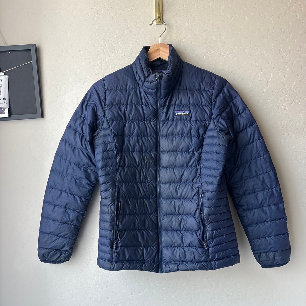 Patagonia Nano Puff Insulated Jacket Womens Navy‎ Blue Puffer Full Zip Size XS